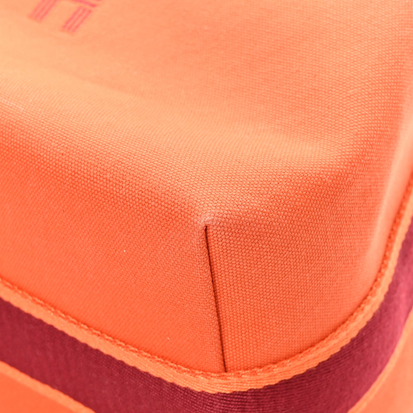Canvas Large Bride-A-Brac Pouch Orange Feu Burgundy
