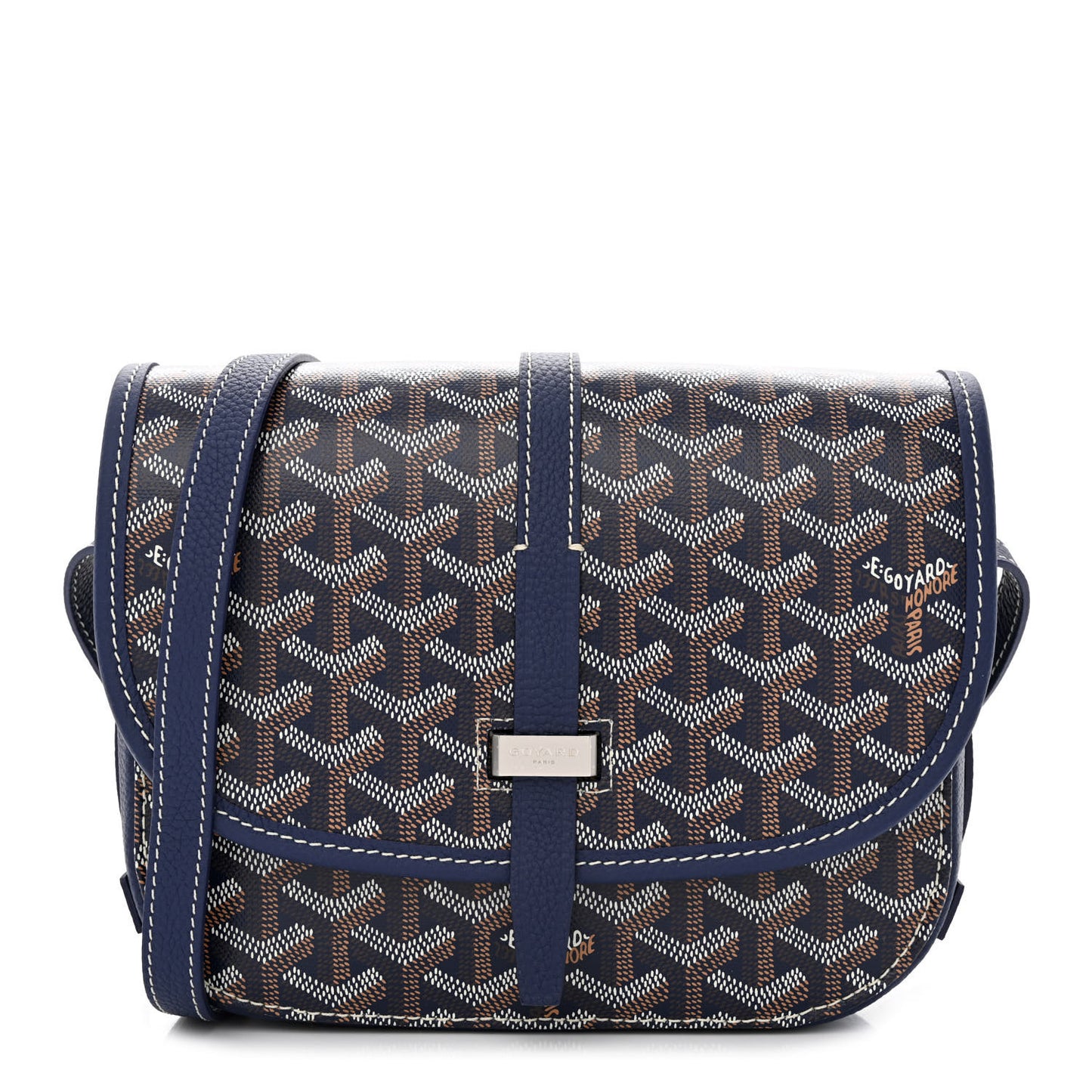 Goyardine Belvedere II PM Messenger Bag Navy