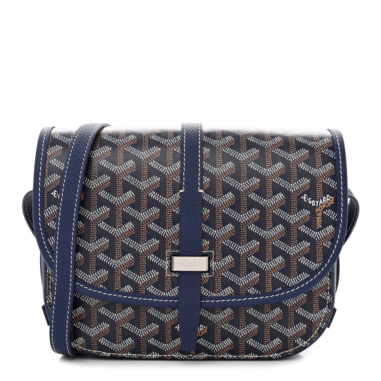Goyard Goyardine Belvedere II PM Messenger Bag Navy 1 of 9