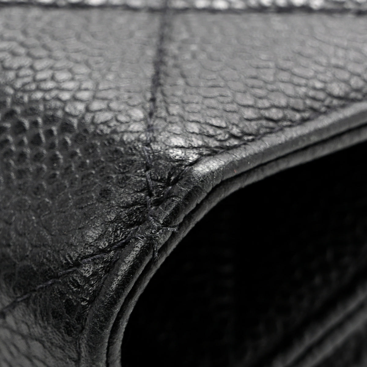 Caviar Quilted Briefcase Laptop Bag Black