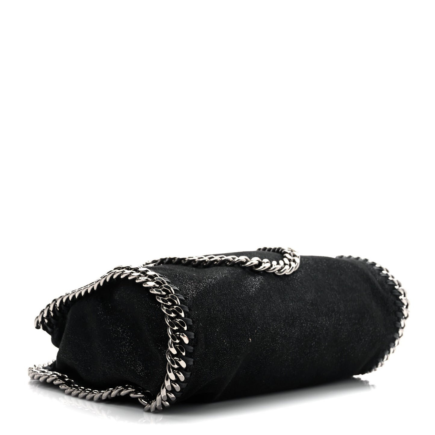 Shaggy Deer Mini Falabella Fold Over Tote Black