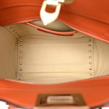 Valentino Garavani Vitello MIni Rockstud Double Handle Tote Orange 5 of 11