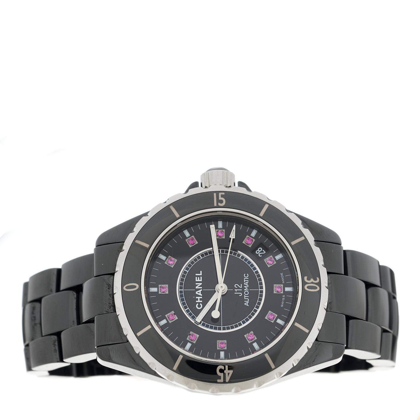Stainless Steel Ceramic Ruby 38mm J12 Automatic Watch Black