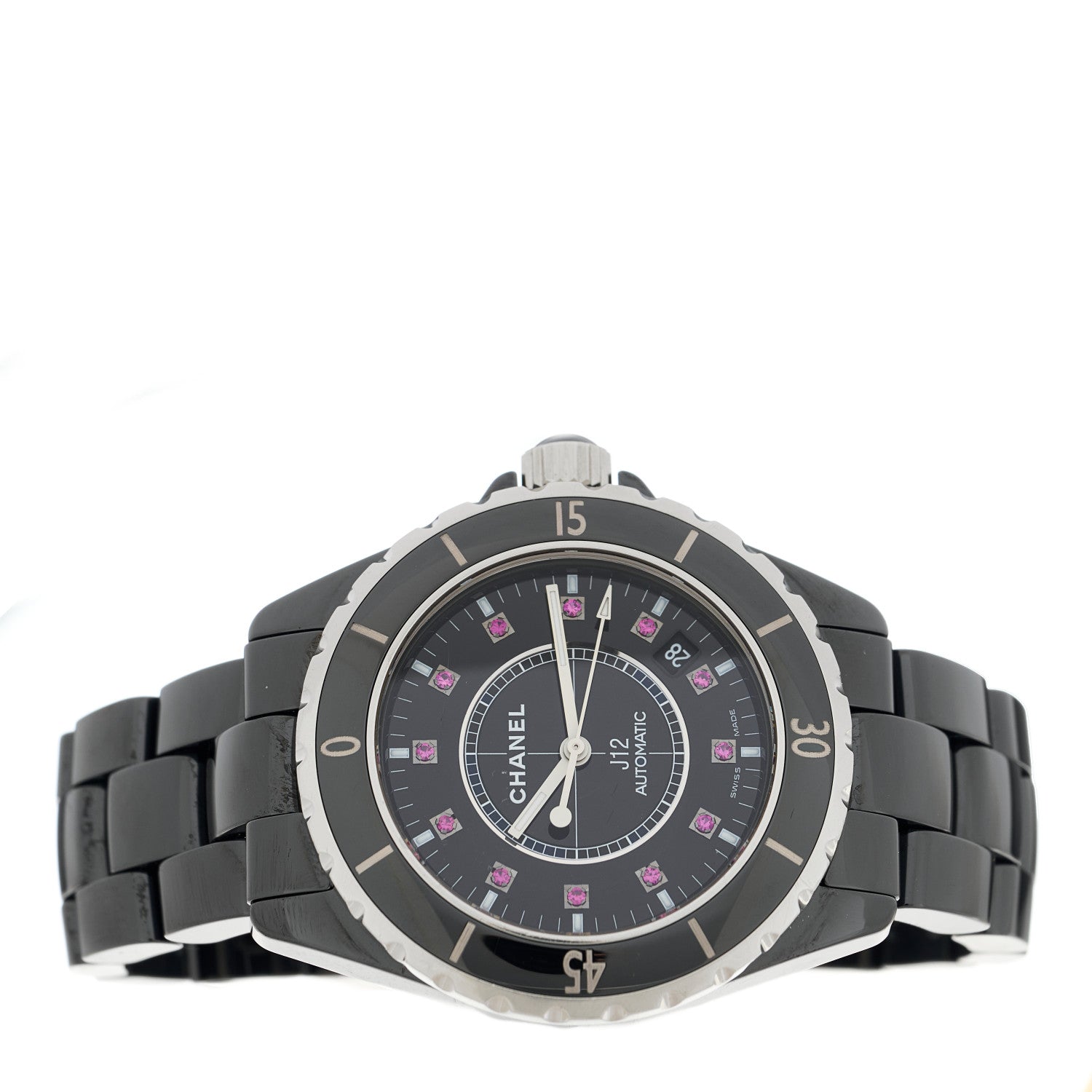 Chanel Stainless Steel Ceramic Ruby 38mm J12 Automatic Watch Black 3 of 5