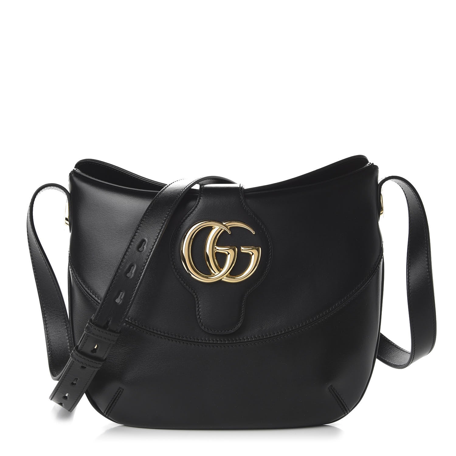 Gucci Calfskin Medium Arli Shoulder Bag Black 1 of 10
