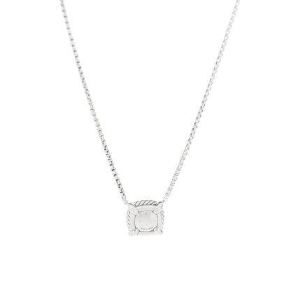 David Yurman Sterling Silver Diamond Black Onyx 7mm Chatelaine Pave Bezel Pendant Necklace 4 of 6