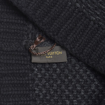 Louis Vuitton Wool Damier Geant Scarf Black 4 of 4