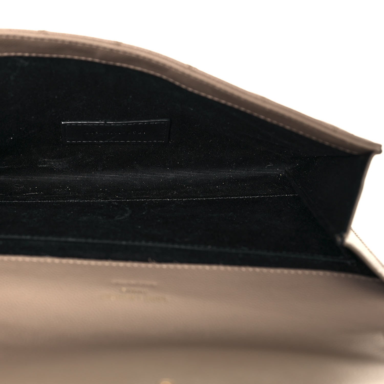 Saint Laurent Grain De Poudre Textured Mixed Matelasse Triquilt Monogram Clutch Dark Beige 5 of 12