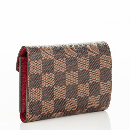 Louis Vuitton Damier Ebene Victorine Wallet Red 3 of 6