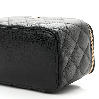 Chanel Caviar Quilted Small Vanity Case With Chain Black 10 of 10