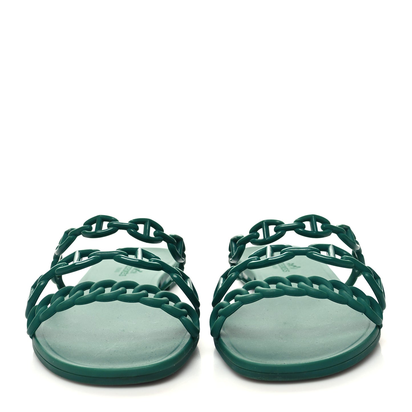 Rubber Chaine d'Ancre Rivage Sandals 38 Vert d'Ete