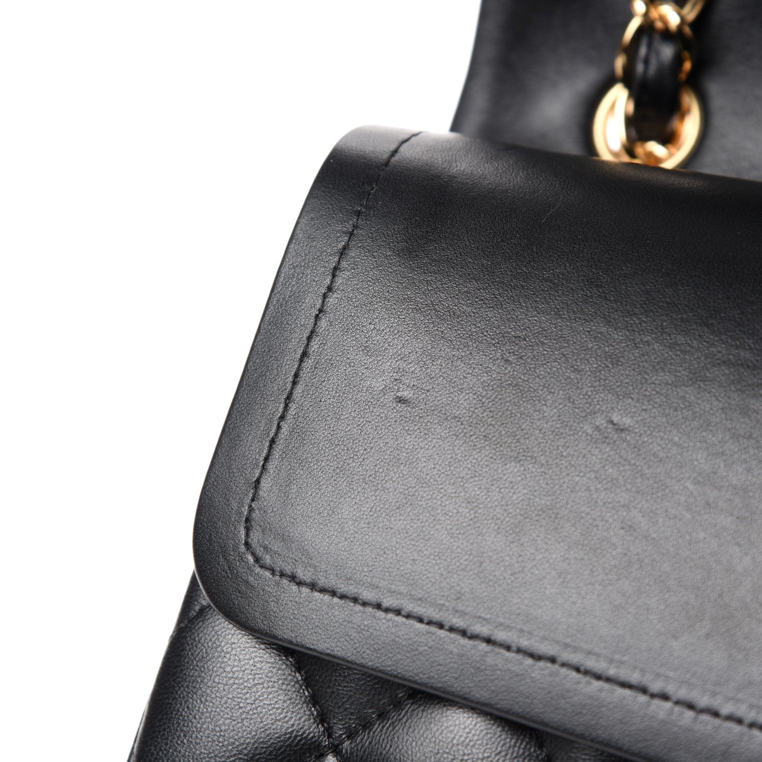 Chanel Lambskin Quilted Jumbo Double Flap Black 9 of 14