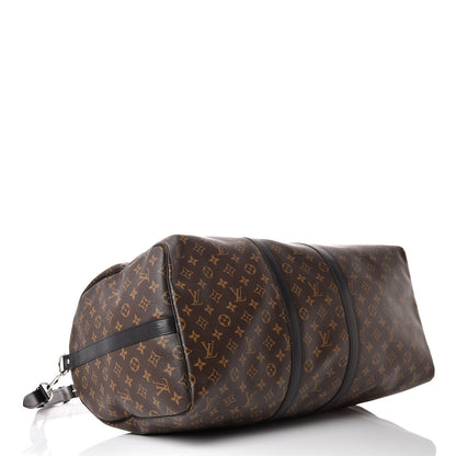 Louis Vuitton Monogram Macassar Keepall Bandouliere 55 4 of 9