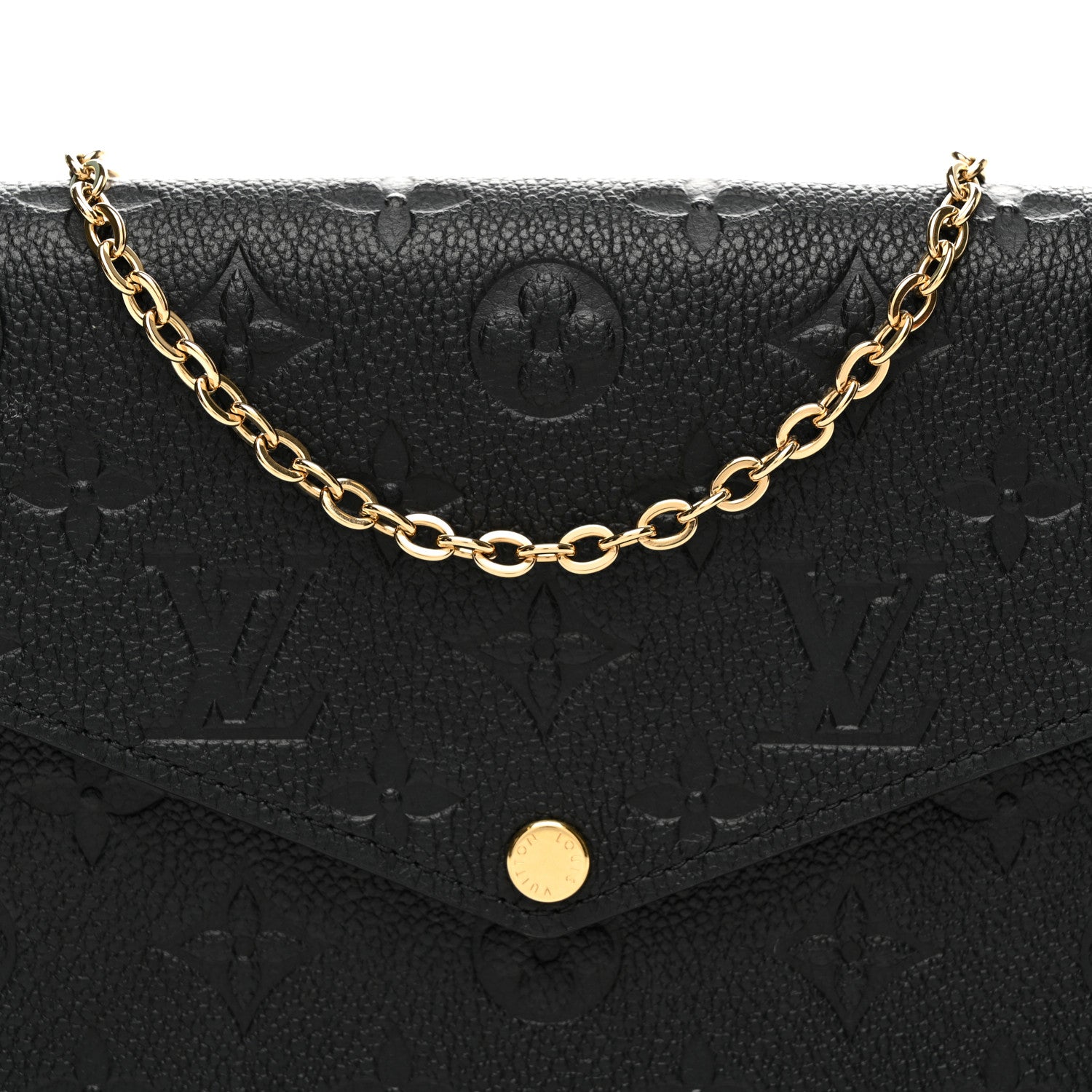 Louis Vuitton Empreinte Pochette Felicie Chain Wallet Black 8 of 10