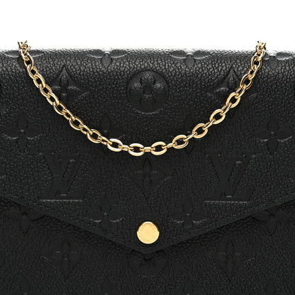 Louis Vuitton Empreinte Pochette Felicie Chain Wallet Black 8 of 10