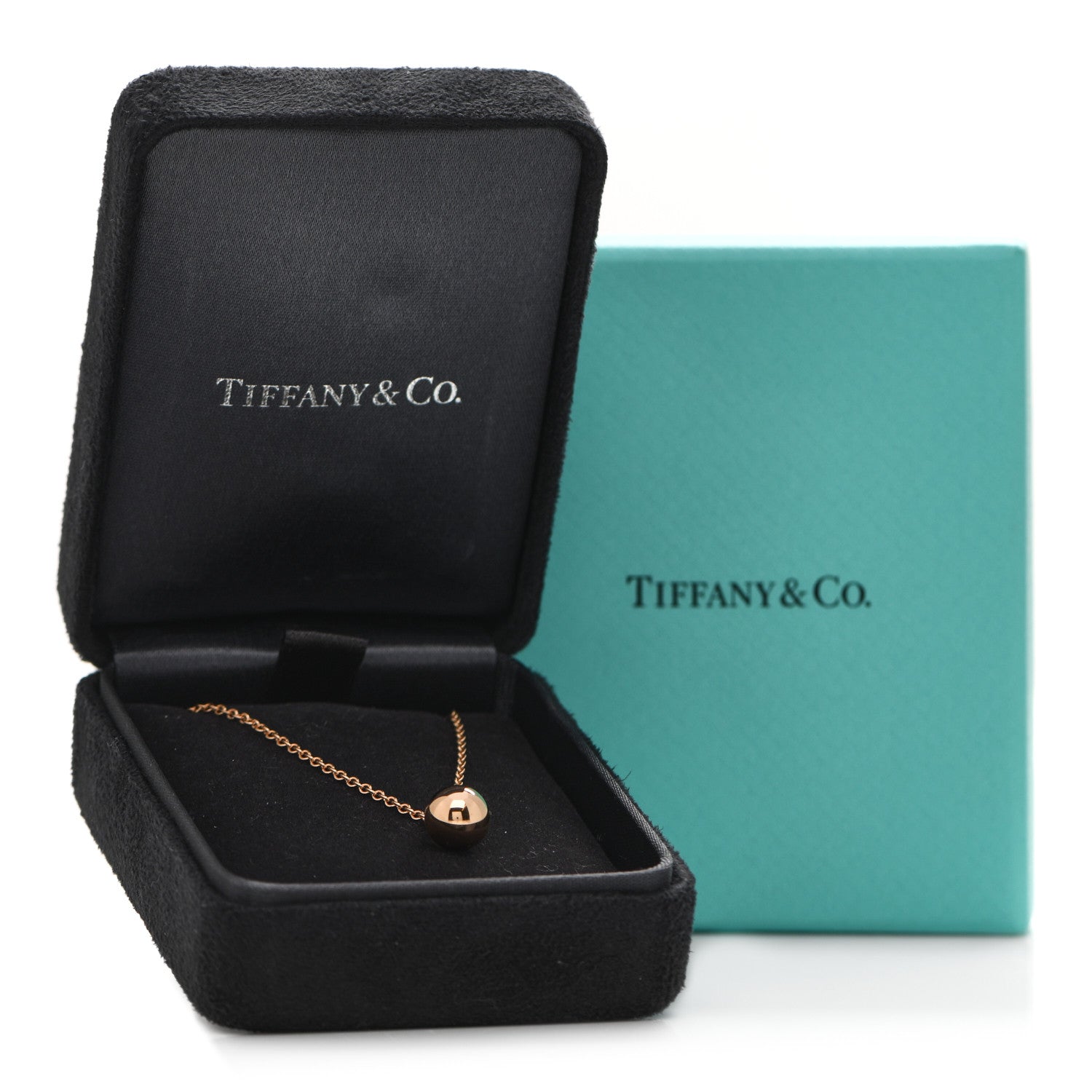 Tiffany 18K Rose Gold 8mm HardWear Ball Pendant Necklace 6 of 6