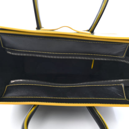 Celine Satin Calfskin Debossed Micro Luggage Black 5 of 8