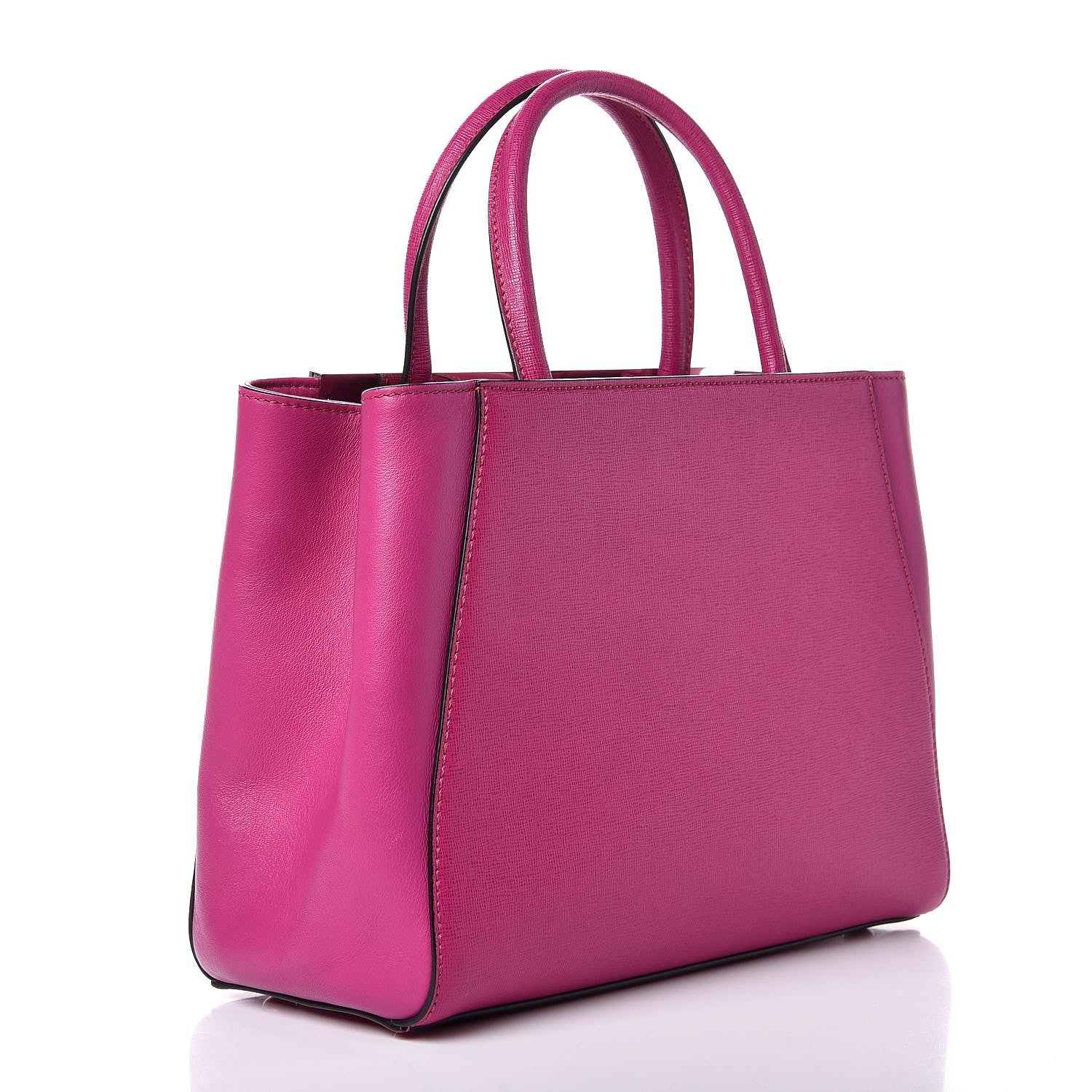 Fendi Vitello Elite Petite 2Jours Tote Magenta 3 of 8