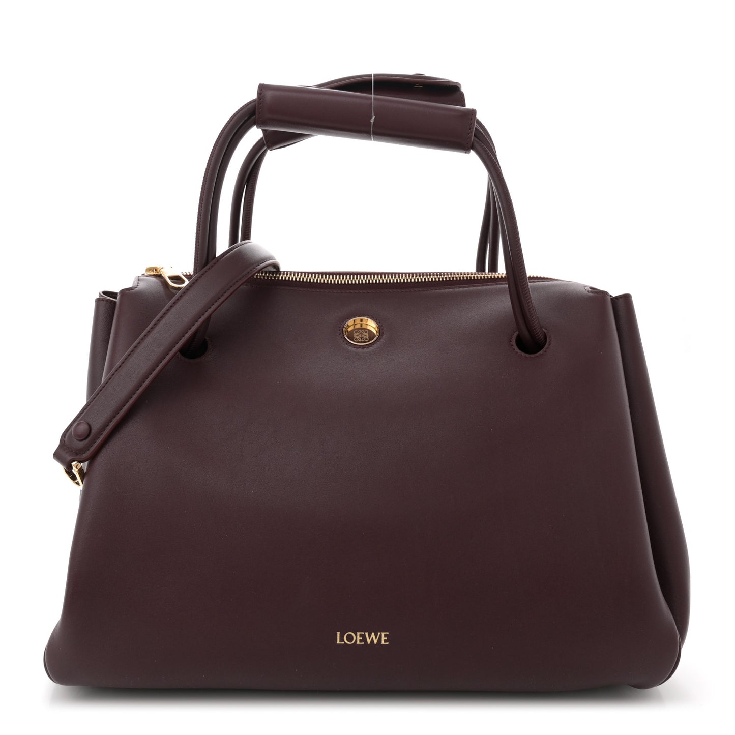 Supple Calfskin Large Madrid Bag Dark Burgundy