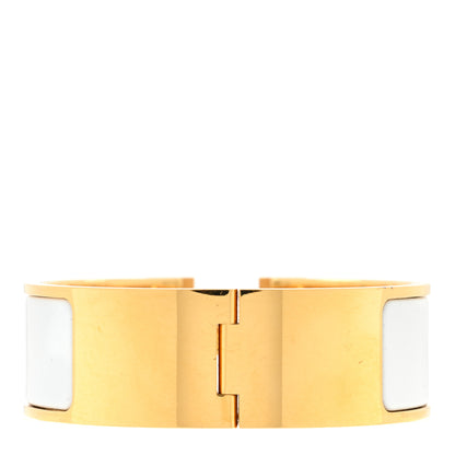 Hermes Enamel Wide Clic Clac H Bracelet PM White 2 of 3