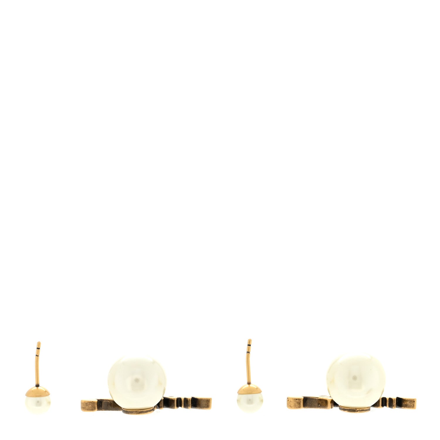 Christian Dior Pearl J'Adior Tribal Earrings Gold 3 of 4