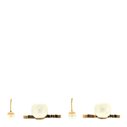 Christian Dior Pearl J'Adior Tribal Earrings Gold 3 of 4