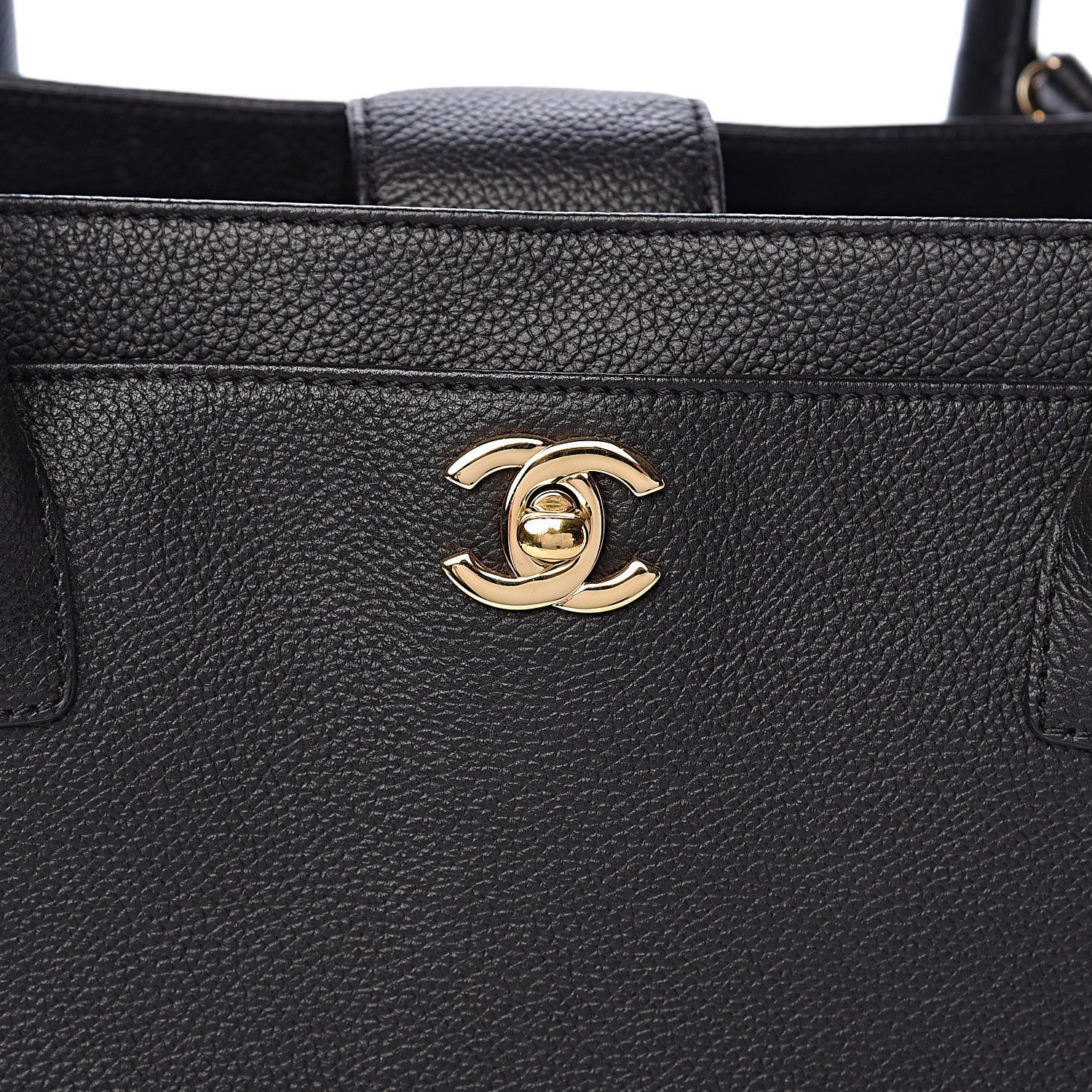 Chanel Calfskin Cerf Executive Shopper Tote Black 12 of 12