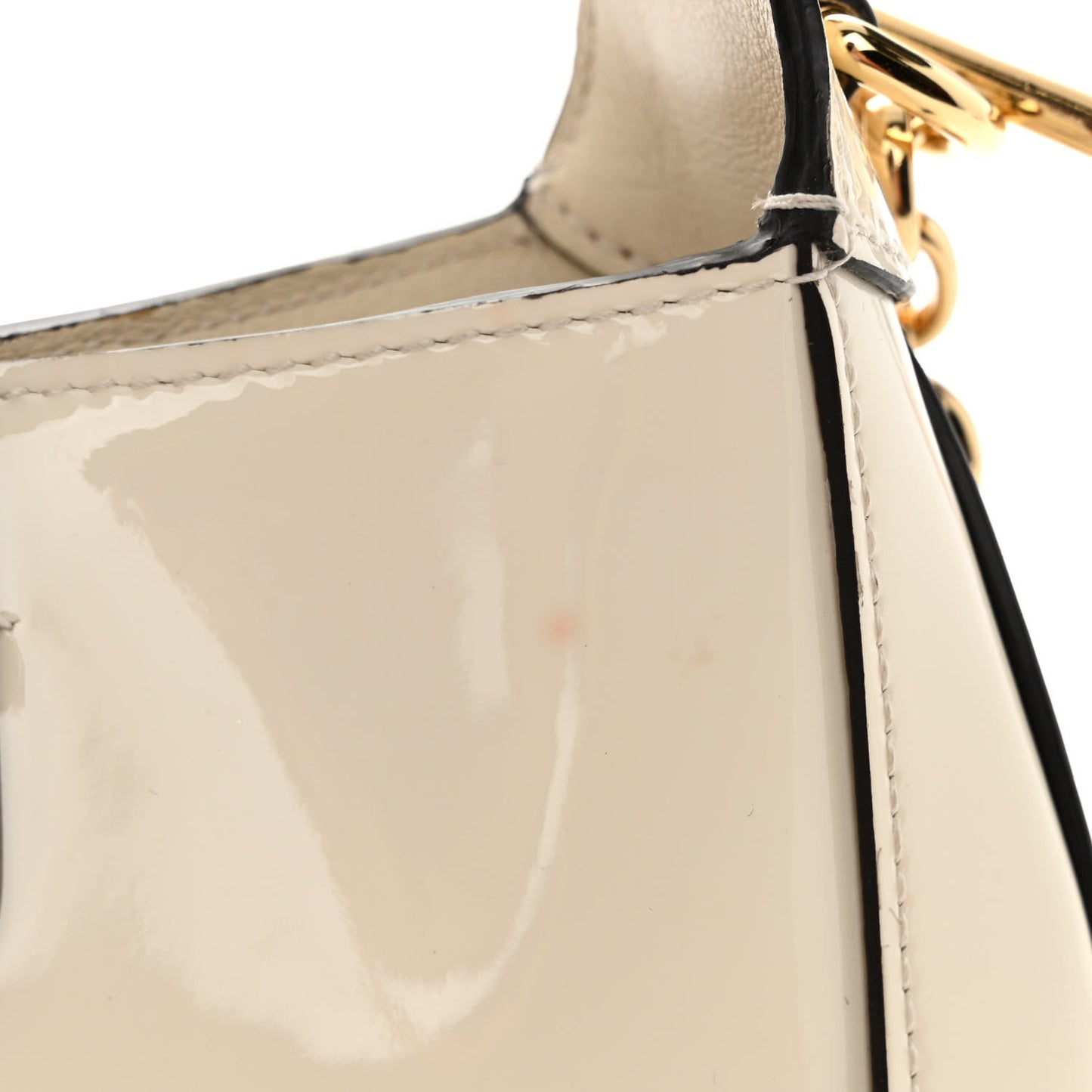 Patent Mini Jackie 1961 Crystal Hobo Mystic White