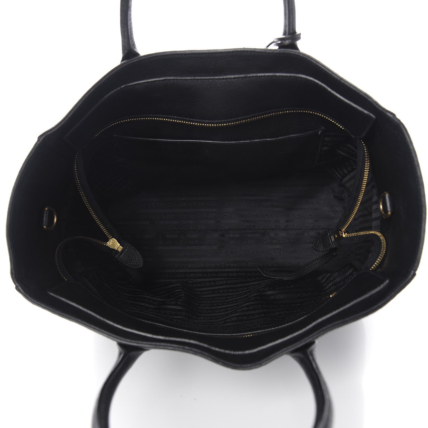 Prada Vitello Daino Tote Black 6 of 11