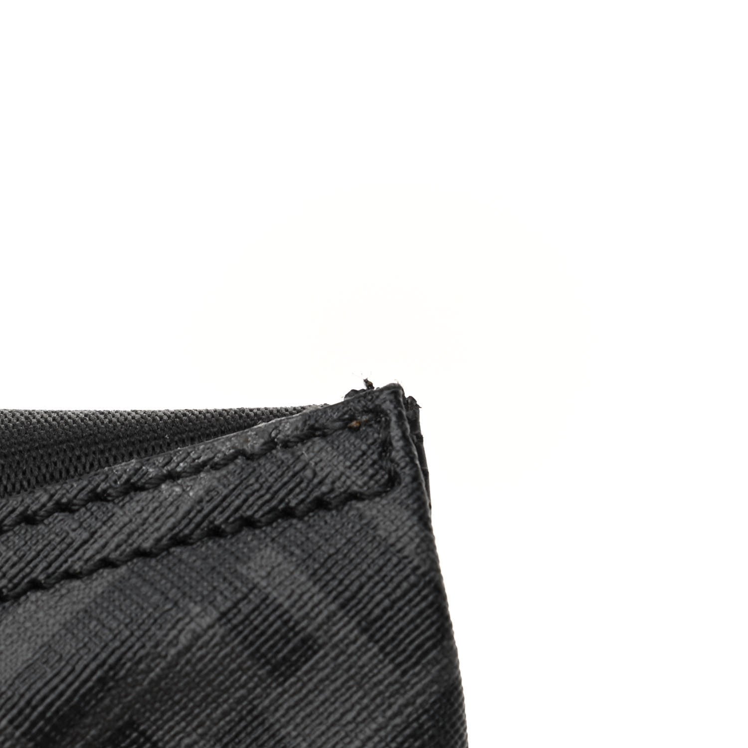 Fendi Glazed Fabric Vitello Liberty FF 1974 Diagonal Belt Bag Black Sunflower 11 of 11
