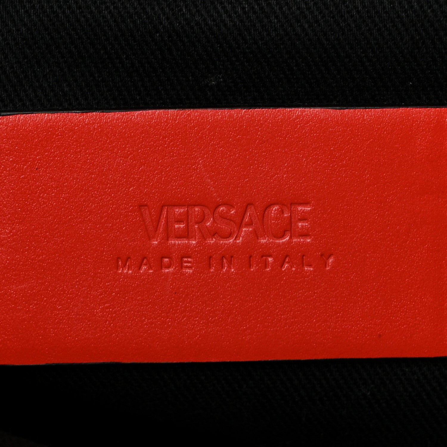 Versace Coated Canvas Calfskin La Greca Signature Tote Bag Blue Red 6 of 13