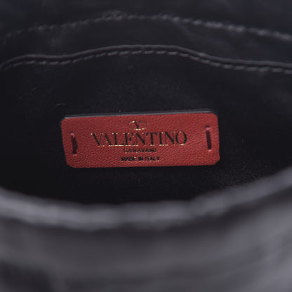Valentino Garavani Calfskin Rockstud Drawstring Pouch Black 6 of 8