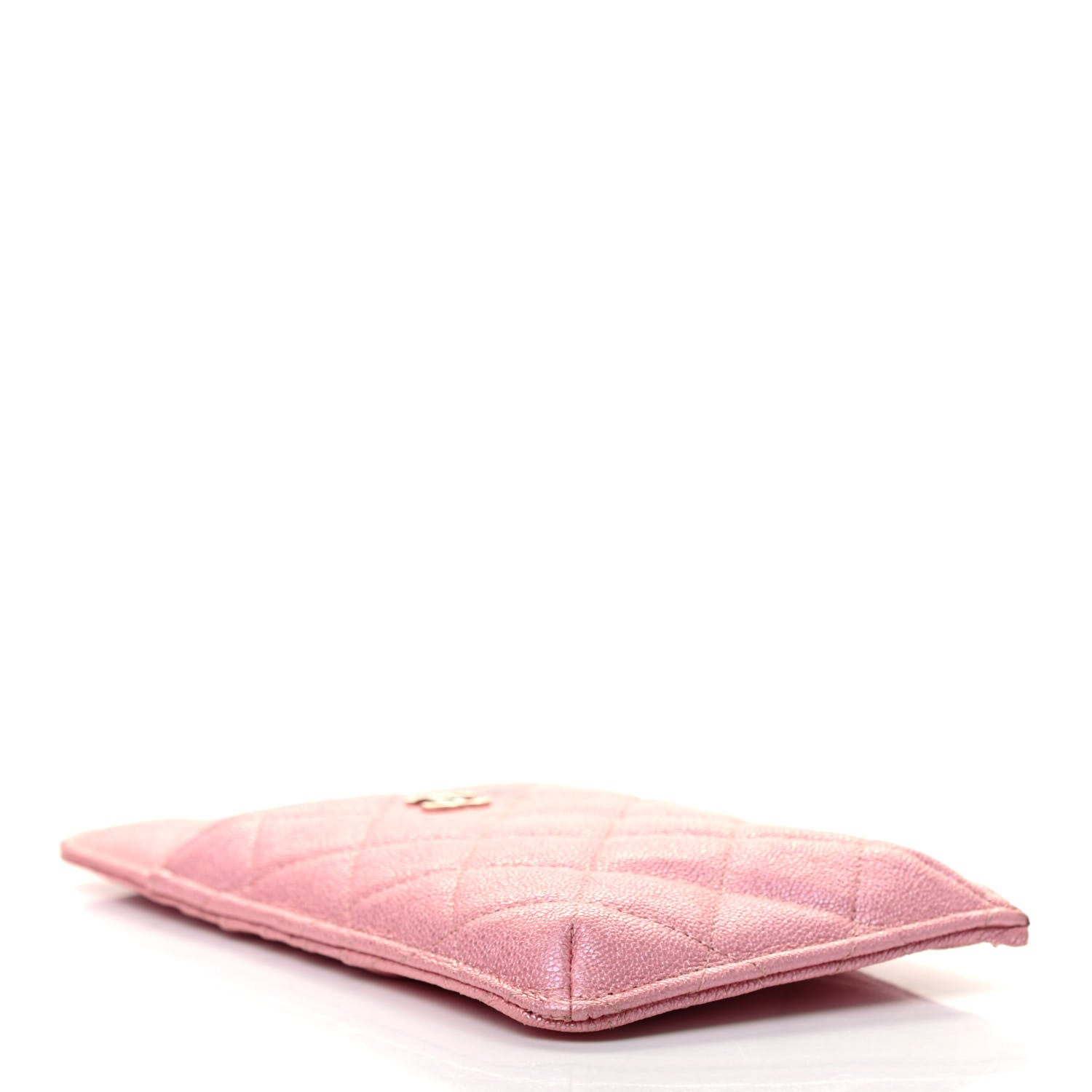 Chanel Iridescent Caviar Quilted Classic Flat Wallet Pouch Pink 4 of 7