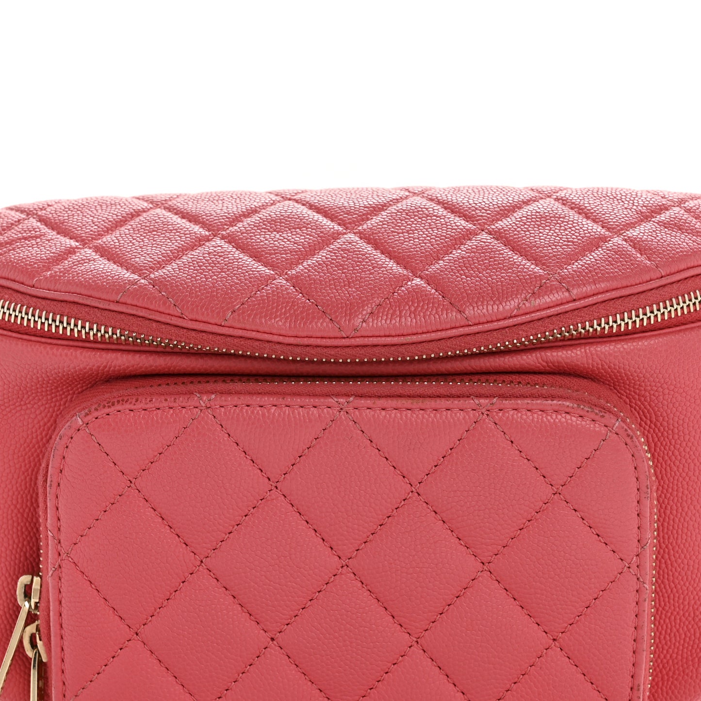 Caviar Quilted Business Affinity Waist Belt Bag Pink
