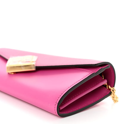 Fendi Vitello King Cruise FF Diamonds Continental Envelope Wallet On Chain Geranio Ciclamino Pilar 9 of 9