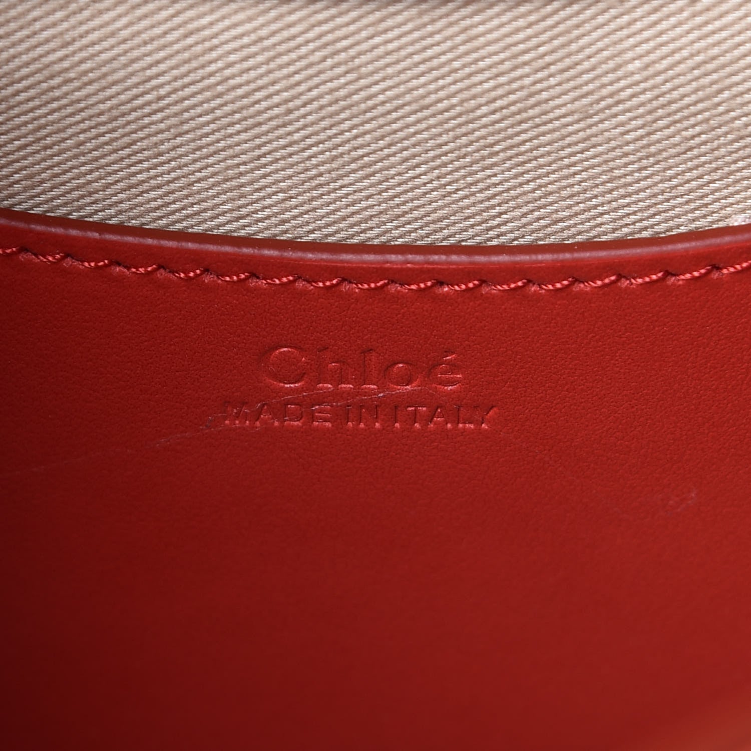 Chloe Calfskin Small Tess Bag Plaid Red 8 of 8