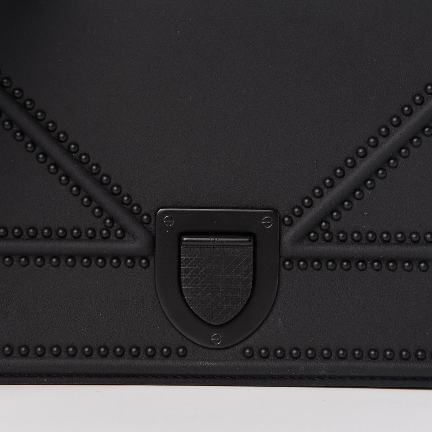 Christian Dior Ultra Matte Calfskin Studded Medium Diorama Flap Bag Black 8 of 10