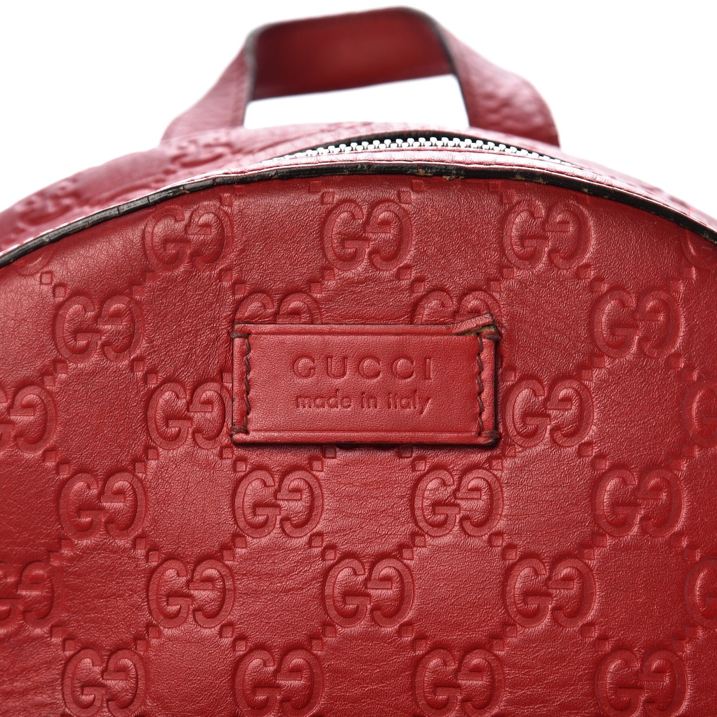 Guccissima Signature Small Day Backpack Hibiscus Red