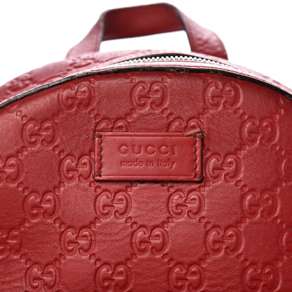 Gucci Guccissima Signature Small Day Backpack Hibiscus Red 20 of 20