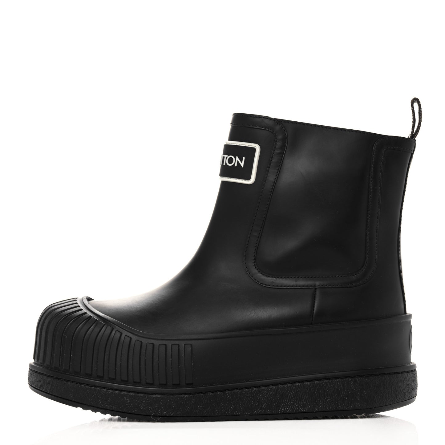 Calfskin Polar Flat Ankle Boots 38 Black