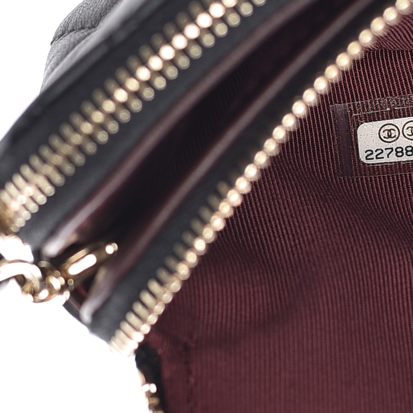 Lambskin Quilted Small Clutch With Chain Black