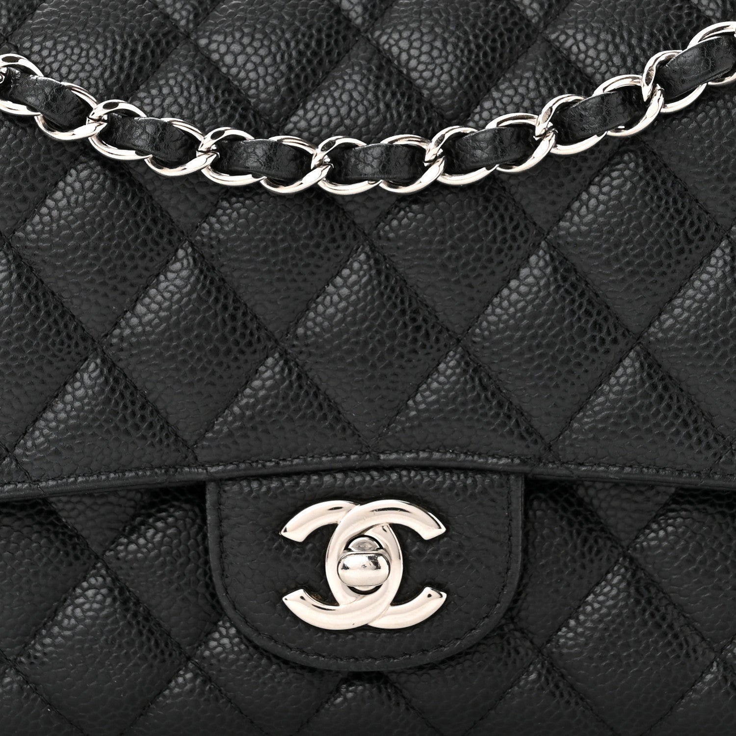 Chanel Caviar Quilted Medium Double Flap Black 7 of 14