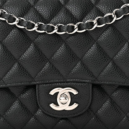 Chanel Caviar Quilted Medium Double Flap Black 7 of 14
