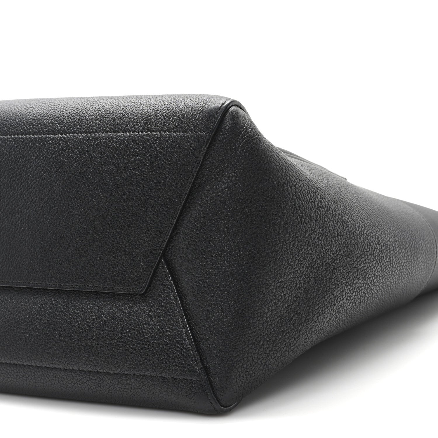 Celine Soft Grained Calfskin Sangle Bucket Bag Black 9 of 11