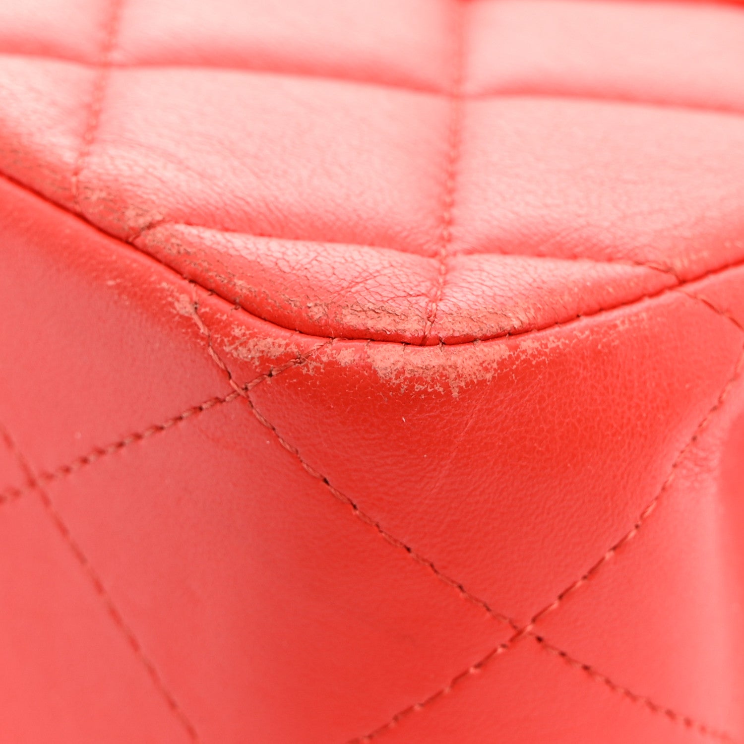 Chanel Lambskin Quilted Jumbo Double Flap Red 12 of 18