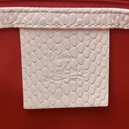 Christian Louboutin Calfskin Lizard Embossed Medium Paloma White 6 of 12