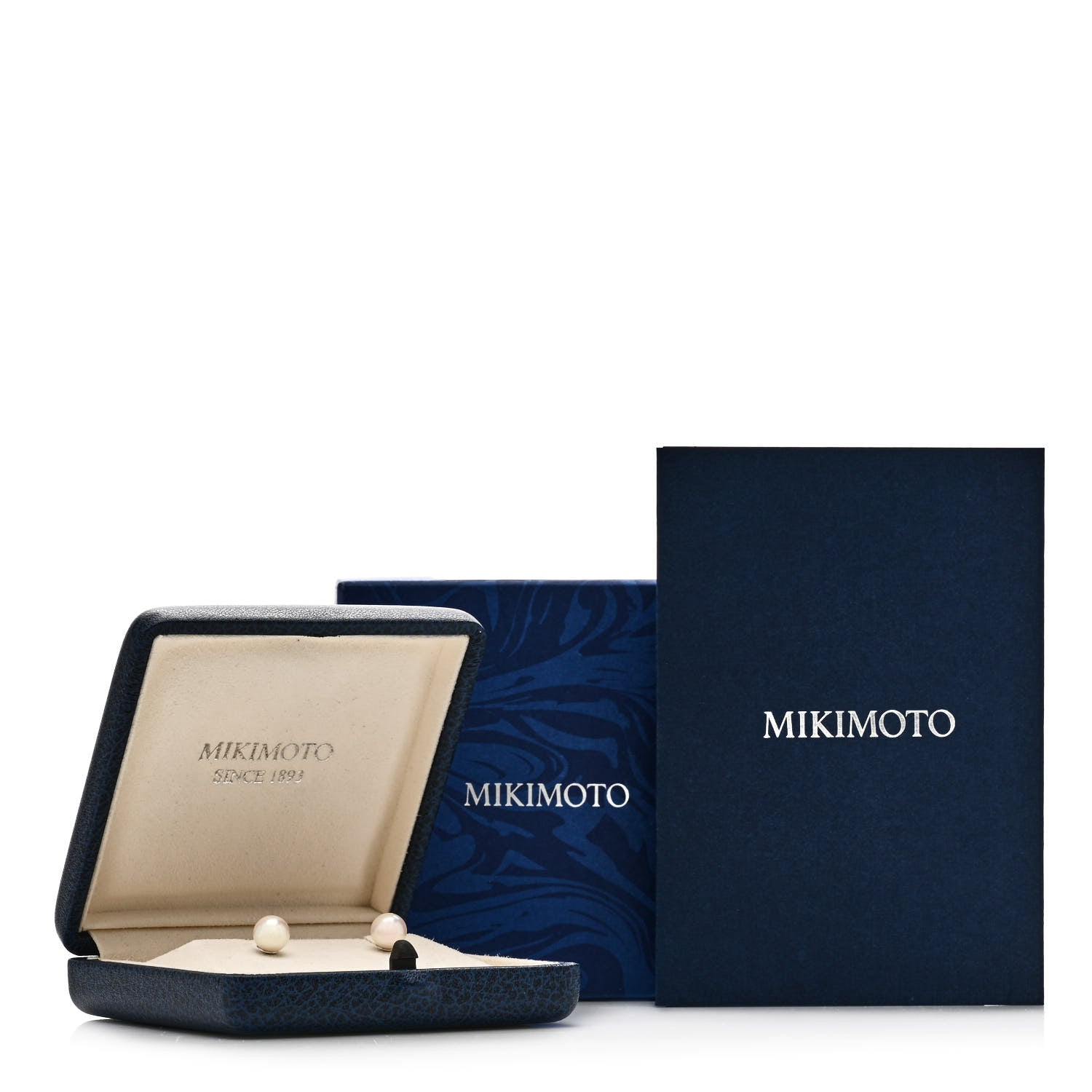 Mikimoto 18K White Gold Akoya Pearl 7.5-8mm Stud Earrings 5 of 5