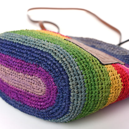 Loewe Raffia Paula's Ibiza Rainbow Crossbody Bag Tan 9 of 9