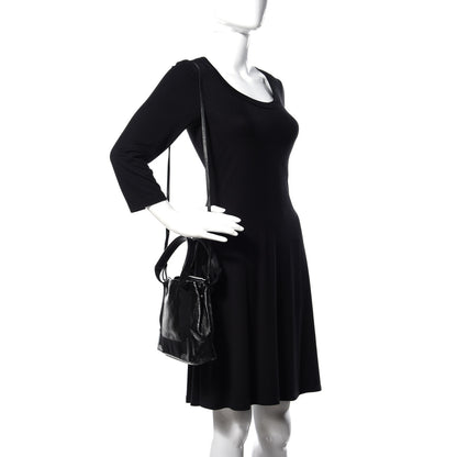 Balenciaga Agneau Stadio Ruban Viscose Navy Cabas Tote XS Black 2 of 16