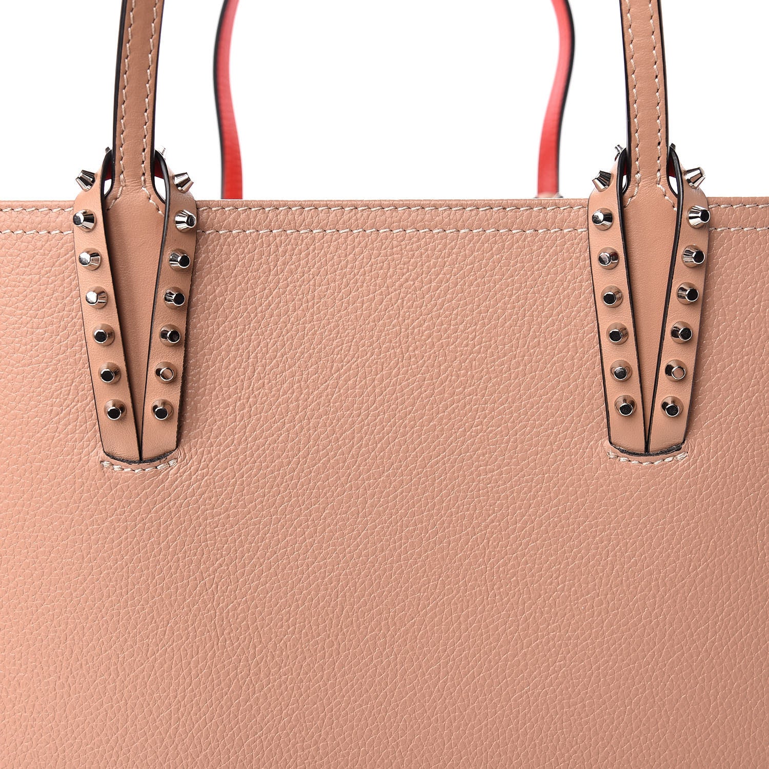 Christian Louboutin Calfskin Spikes East West Cabata Tote Nude 11 of 11